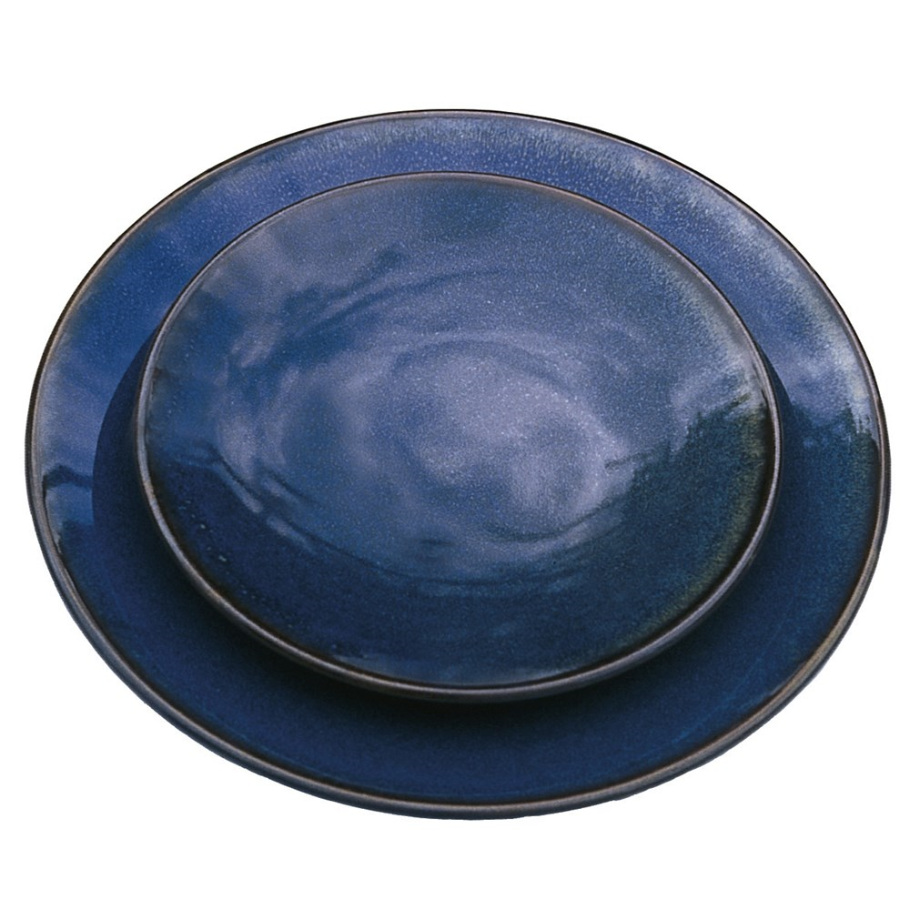 Tourron Pair of dinner plates, 26cm, Indigo-0