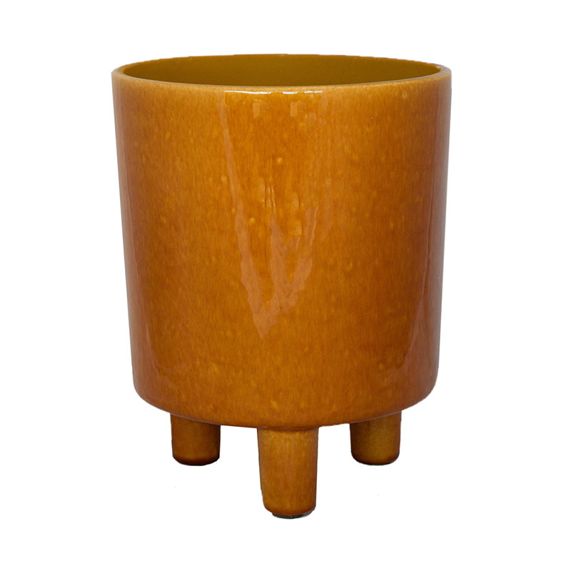 Pisa Planter, H16 x W19 x D19cm, Mustard-1