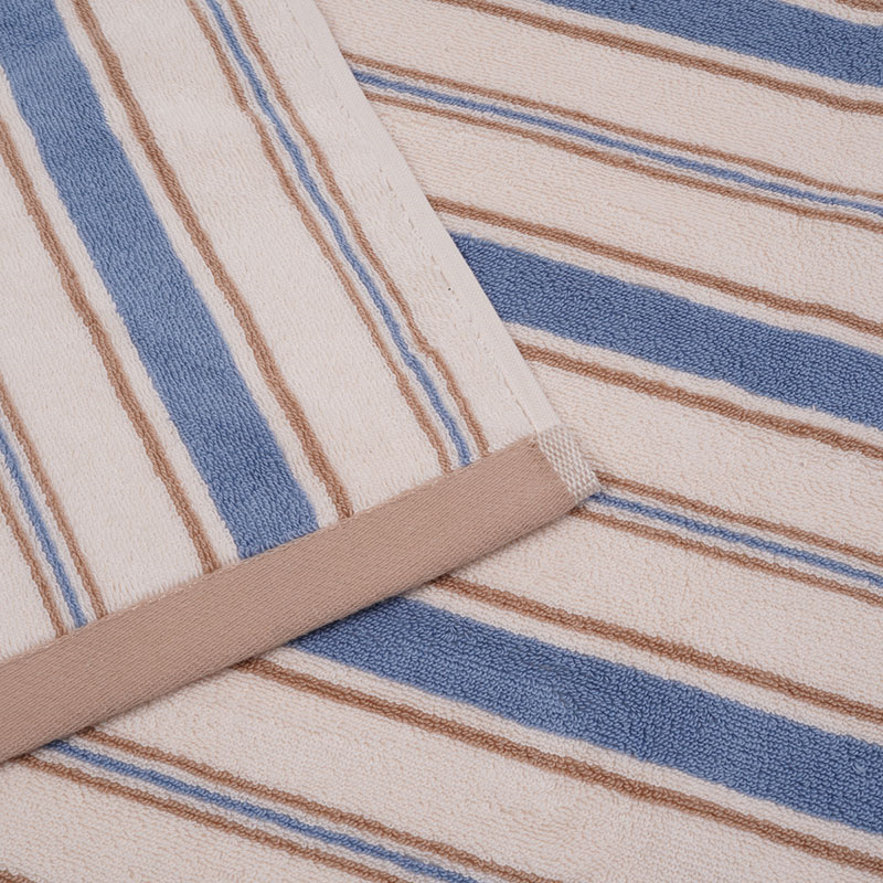 Shoreham Stripe Hand Towel, Meadow Blue-3