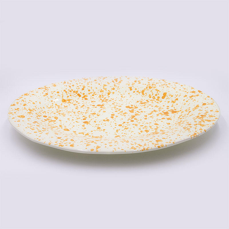 Splatter Serving Platter, 44cm, Burnt Orange-1