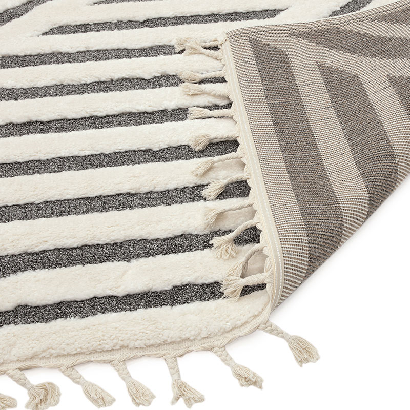 Arianna shard shaggy moroccan rug, 200 x 290cm, Cream-3