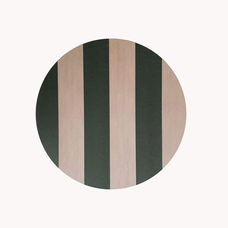 Stripe Placemat, D28cm, Forest Green-1