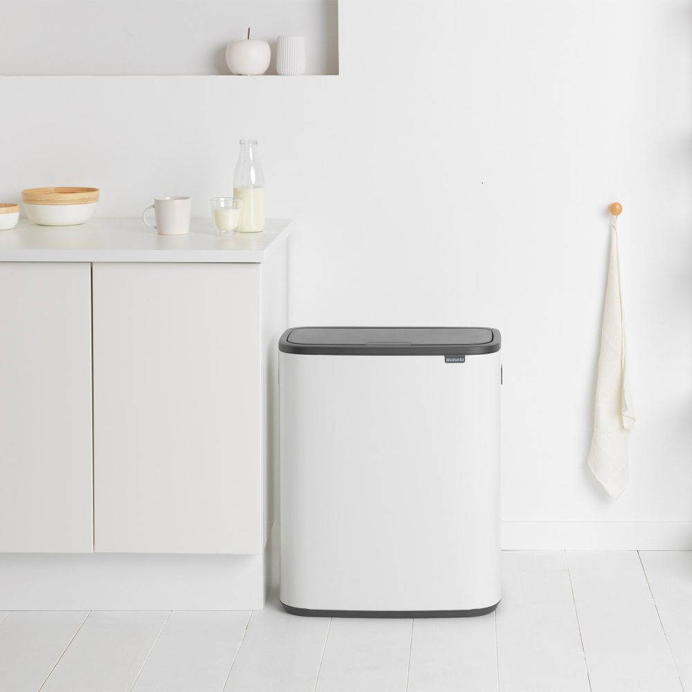 Bo Touch bin, 60 litre, White-3