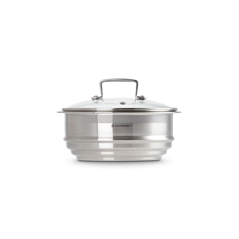 Classic 3-ply Multi Steamer with Glass Lid, 20cm, Stainless Steel-2