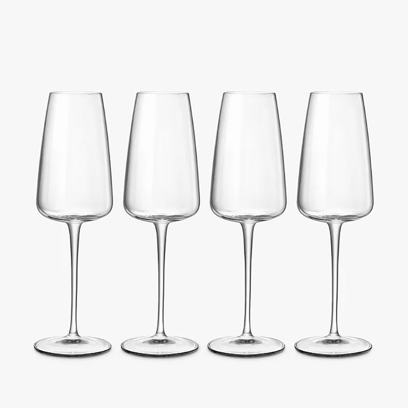 Talismano Set of 4 Sparkling Wine Flutes, 210ml, Clear-1