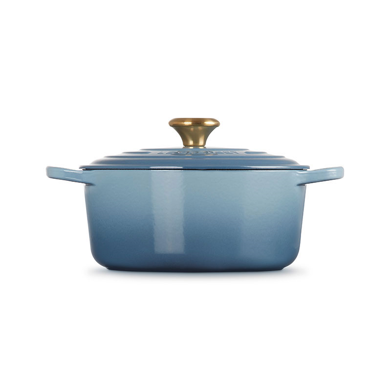 Signature Cast Iron Round Casserole, 24cm, Chambray-2