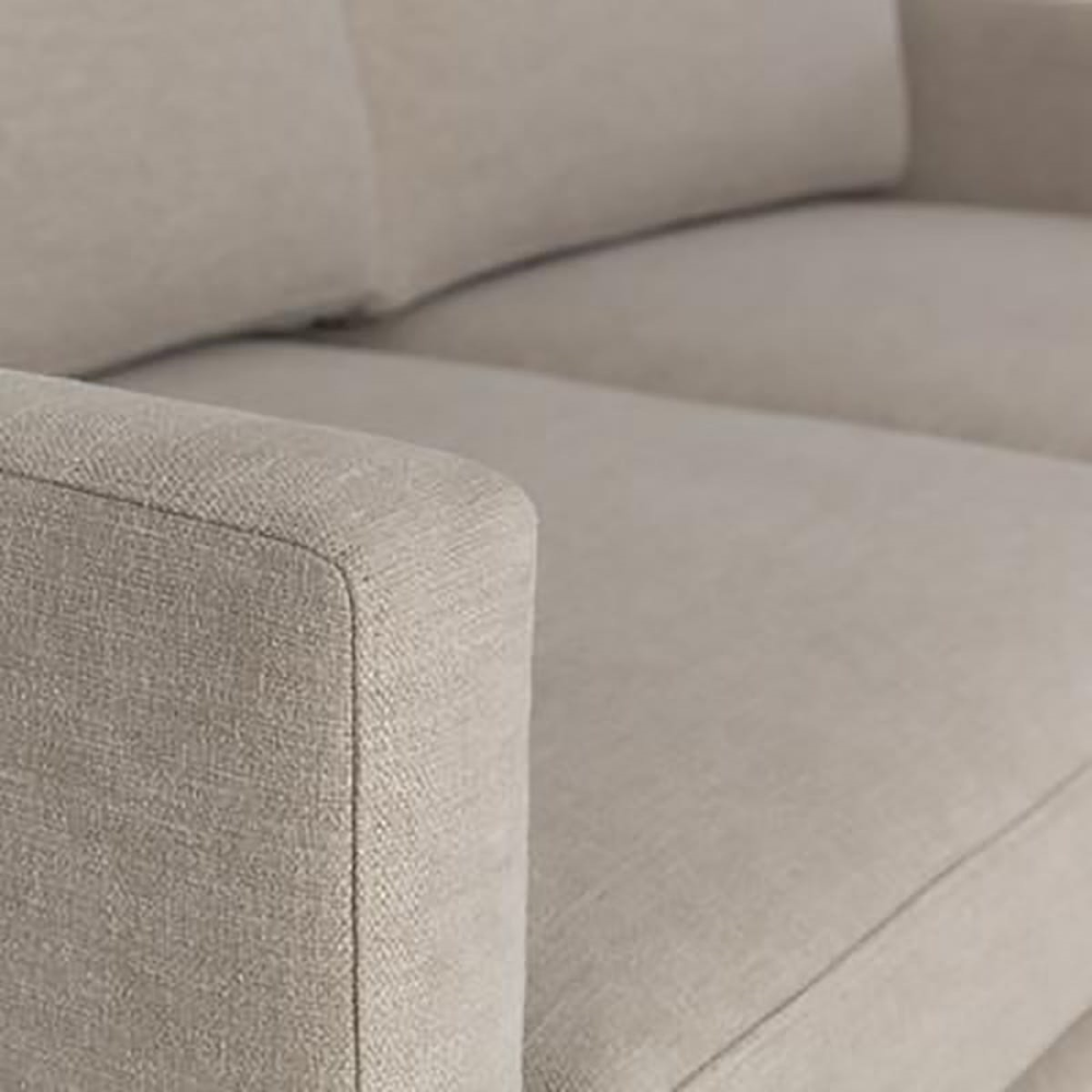 Model 01 2 Seater Linen Sofa, Pumice-2