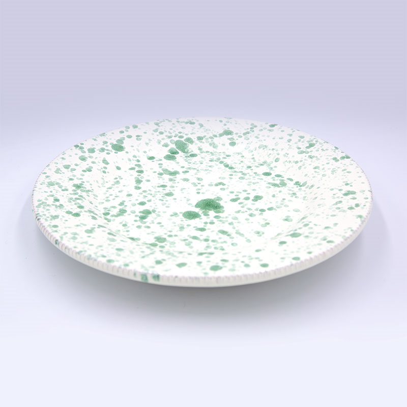 Splatter Dinner Plate, D24cm, Pistachio-0