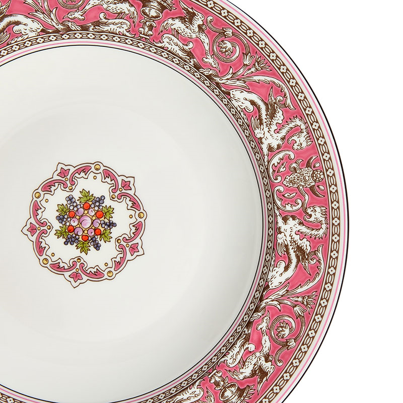 Florentine Rim Soup Bowl, D22.8cm, Fuchsia-4