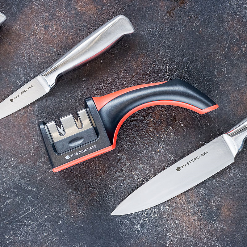 Kitchen knife sharpener with honer-3