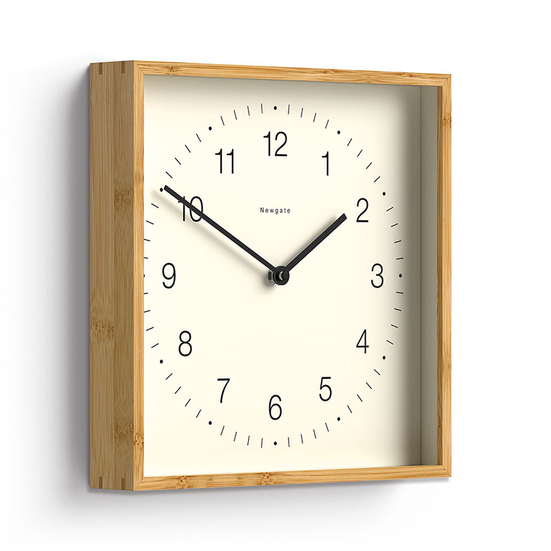 Fiji Wall Clock Mongoose Dial, 30cm, Light Bamboo-2