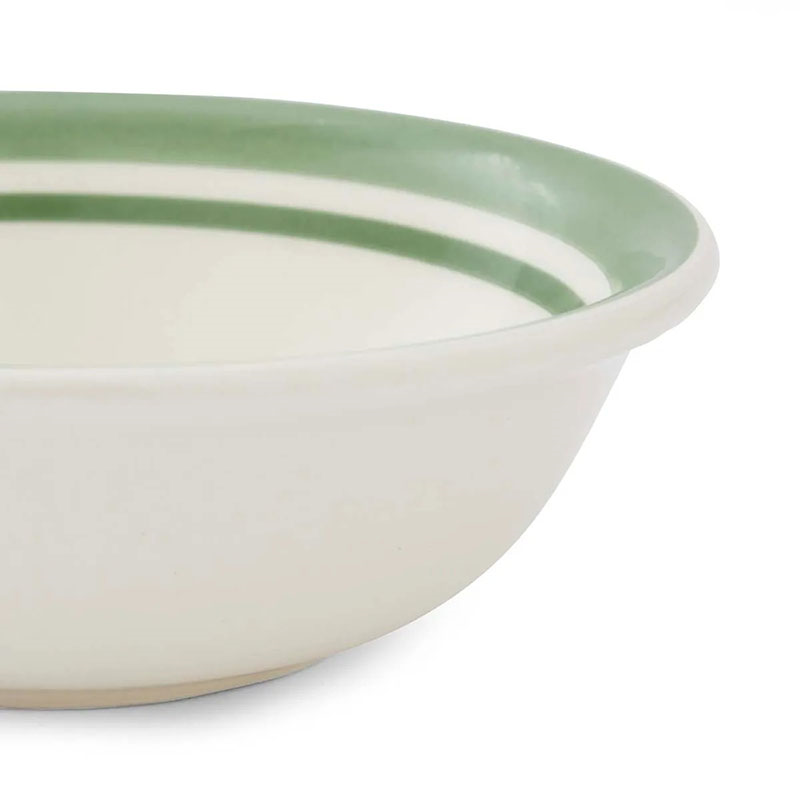 Potter's Stripe Set of 4 Bowls, D13cm, Green-7