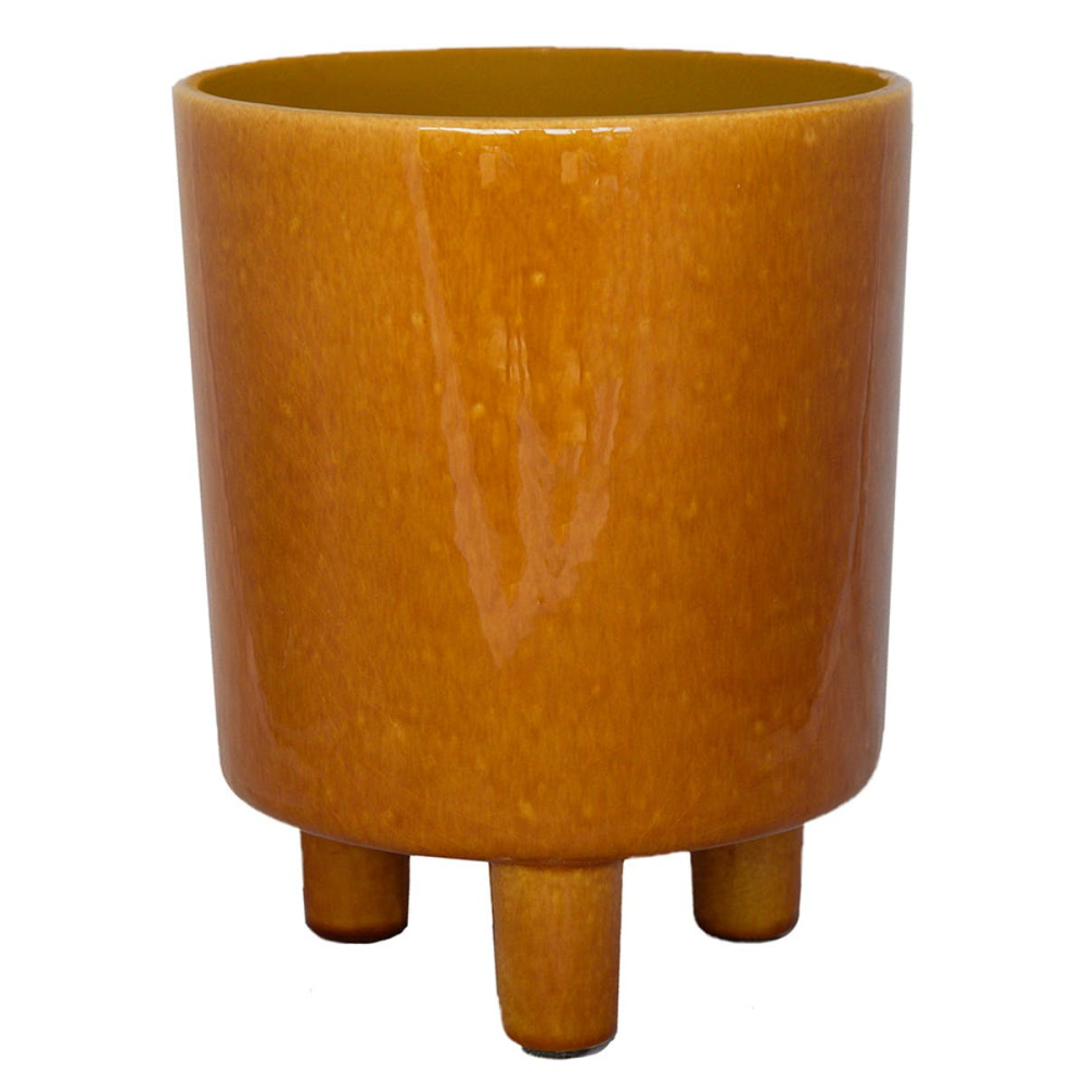 Pisa Planter, H16 x W19 x D19cm, Mustard-1