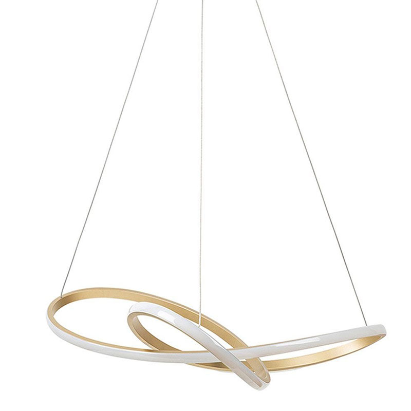 Ribbon LED Ceiling Pendant, H15cm, Satin Gold-0