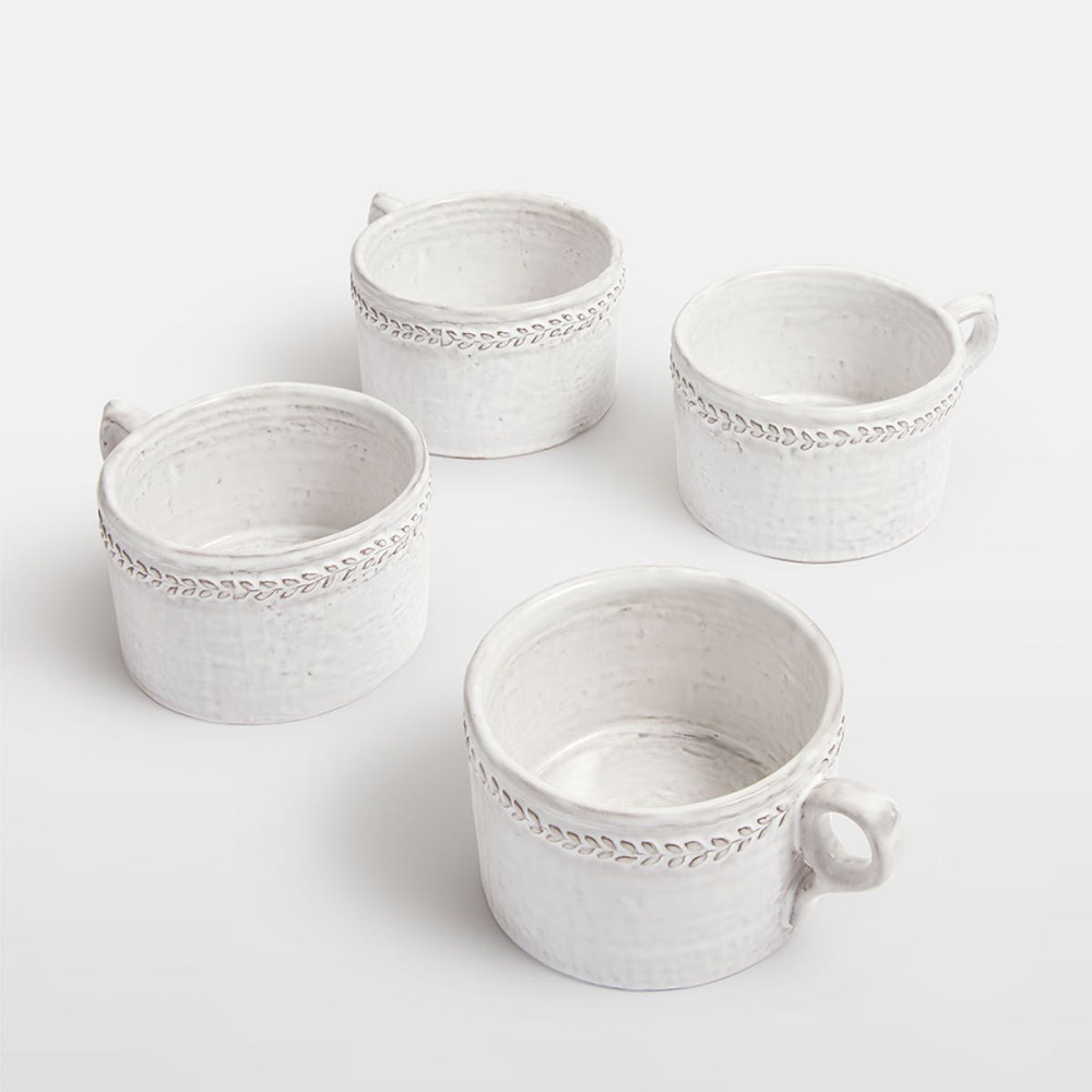 Hillcrest Set of 4 Mugs 400ml, White-2