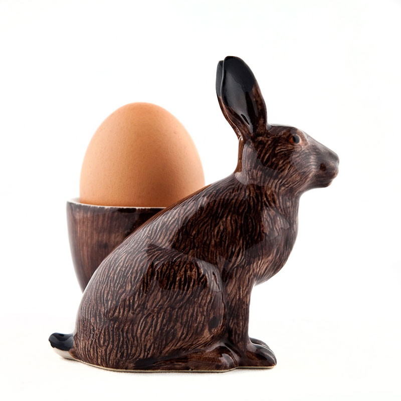 Hare Egg Cup, H9cm, Brown-3