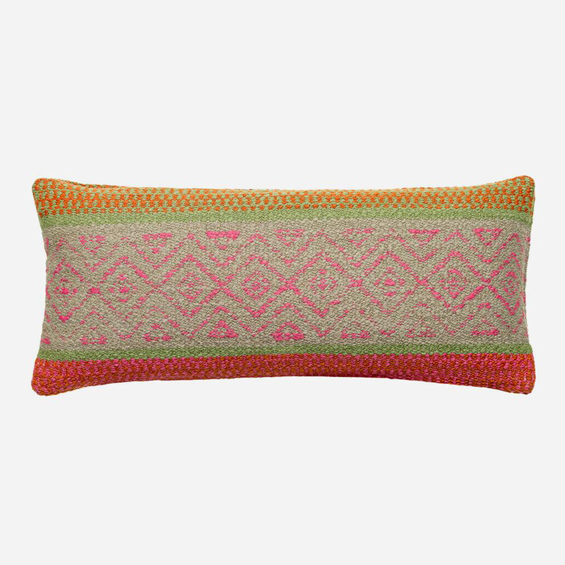 Andrew Martin Rectangular Cushion, 24 x 57cm, Pink-0