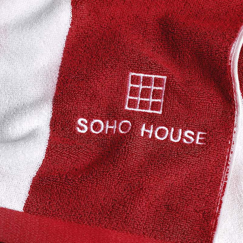 House, Pool Towel, Red, Red-1