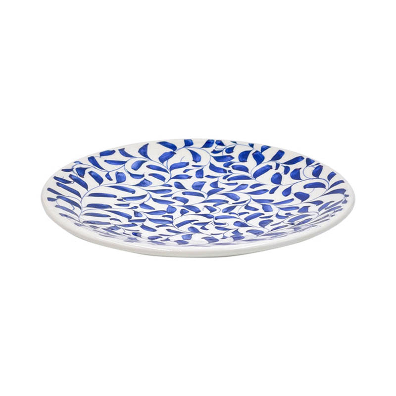 Scroll Dinner Plate, D26cm, Navy-1