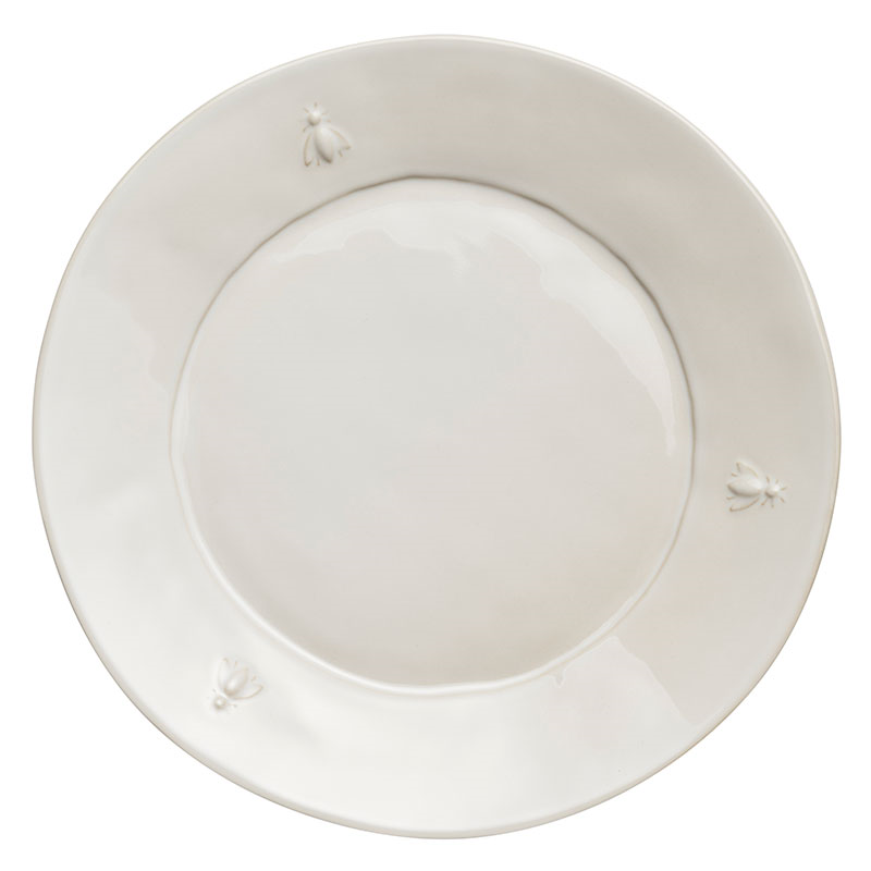 Bee Set of 4 Dinner Plates, D27cm, Cream-0