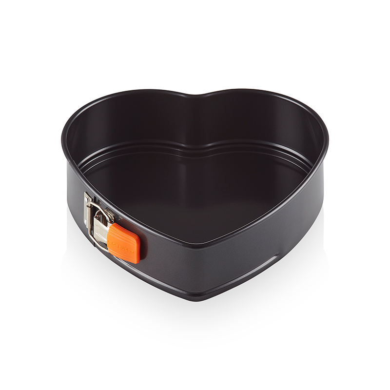 Bakeware Heart Springform cake tin, 25 x 24 x 7cm, Black-0