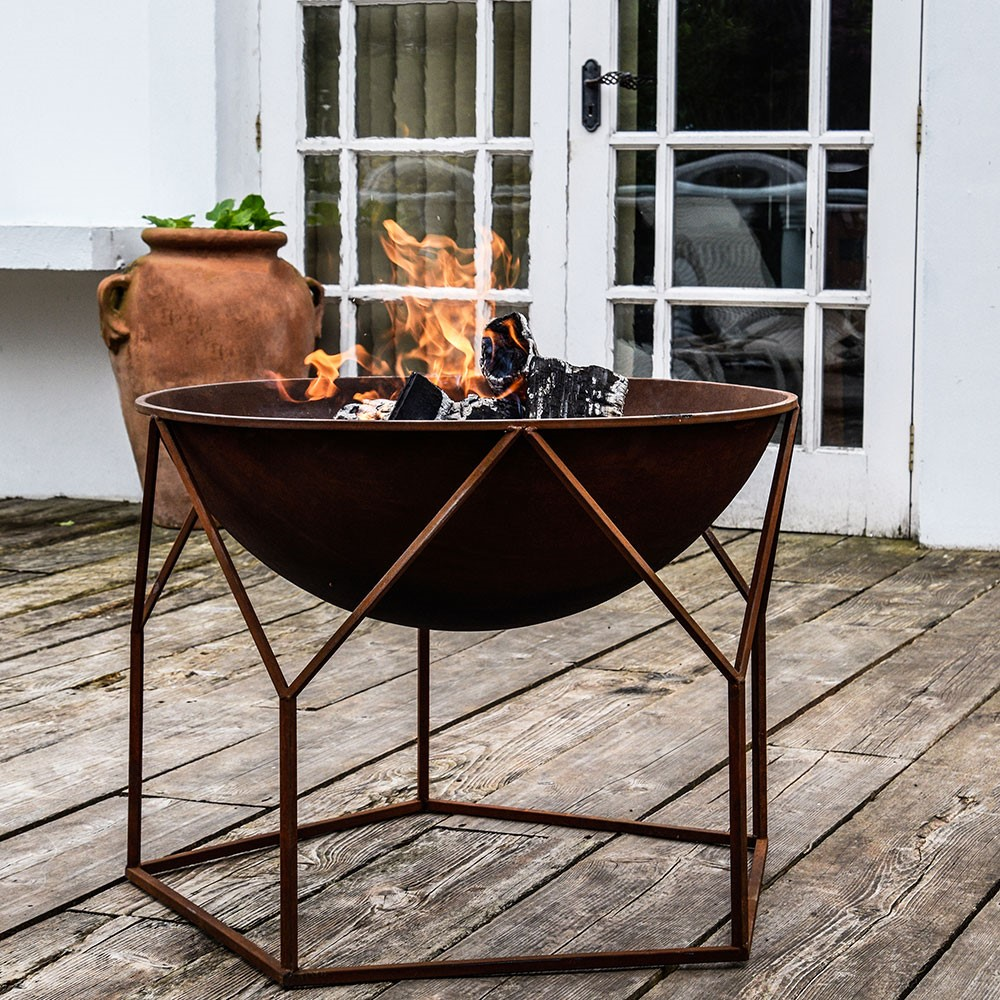 Buckingham Outdoor firebowl, W70cm, Rust-2