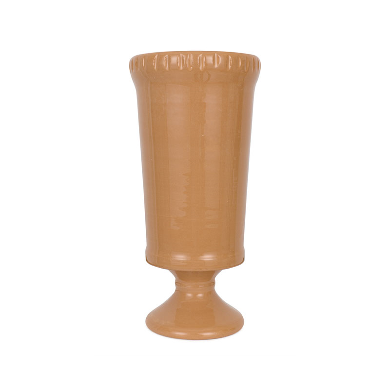 Flora Ceramic Urn Vase, Medium, Terracotta-1