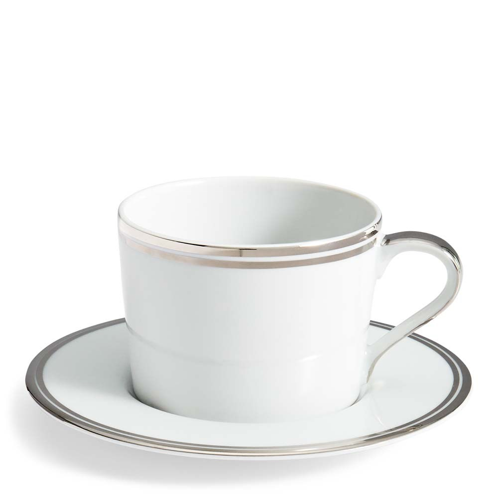 Wilshire Teacup and saucer, Platinum-0