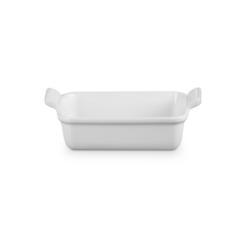 Stoneware Heritage Rectangular Dish, 19cm, White-0