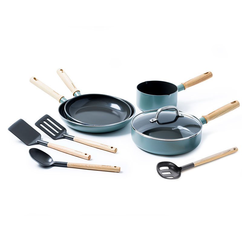 Mayflower Non-Stick 9 Piece Cookware Set, Blue-1