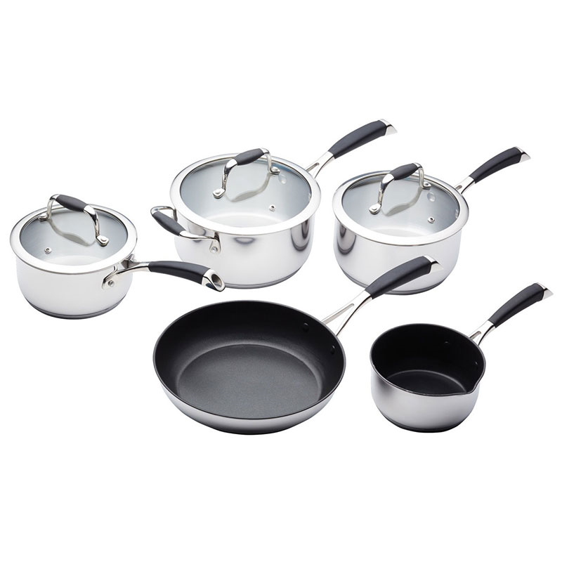 Five piece deluxe cookware set, Non-Stick Stainless Steel-1