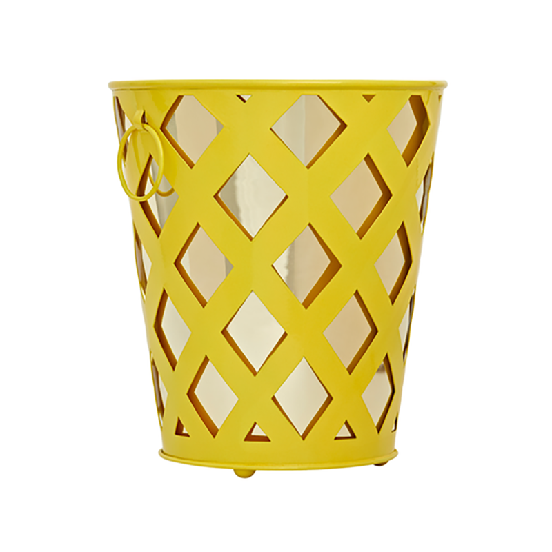 Trellis Planter, H21cm, Yellow-1