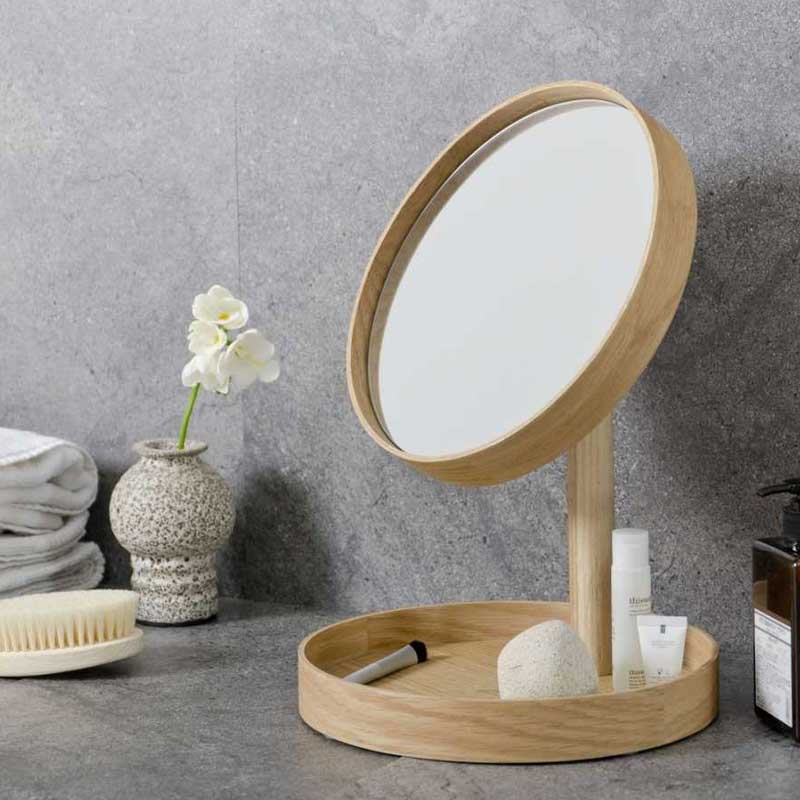 Look Magnify Mirror, H37 x D25cm, Oak-0