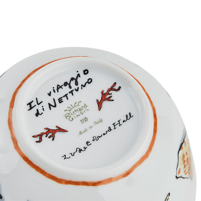 Il Viaggio Di Nettuno Hand-decorated Porcelain Bowl, White, 17cm-4