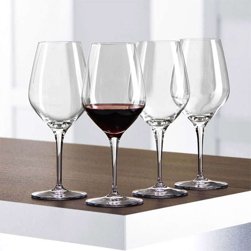 Authentis Set of 4 Red Wine/Water Glasses, 480ml, Clear-0