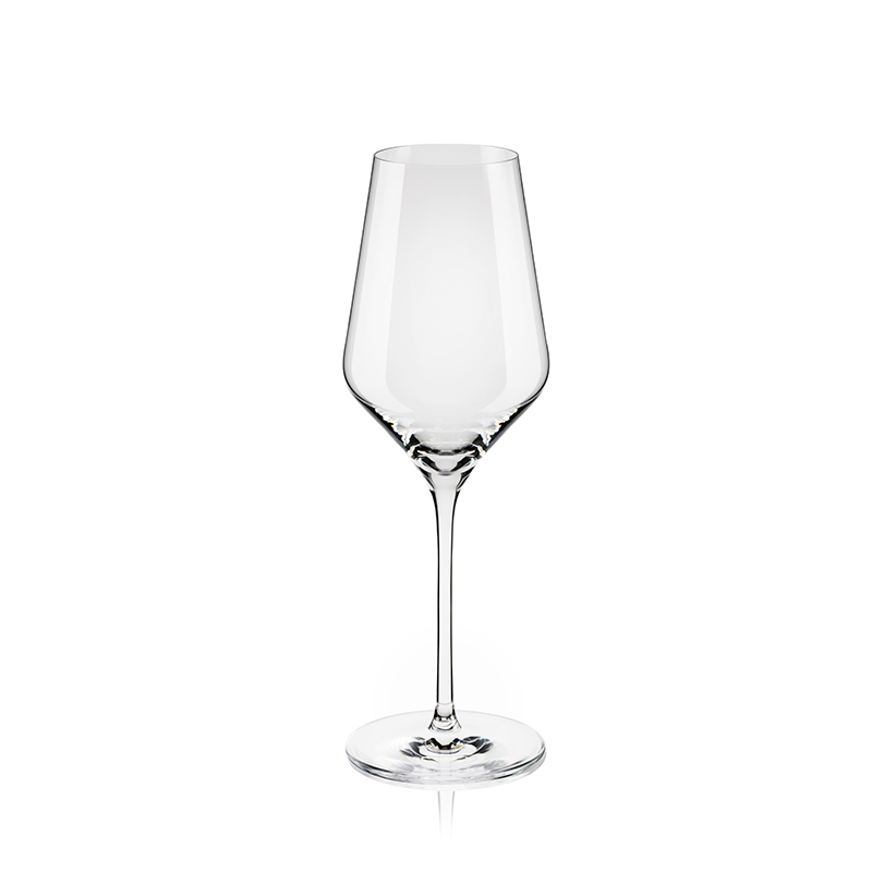 Set of 4 White Wine Glasses, 400ml, Clear-3