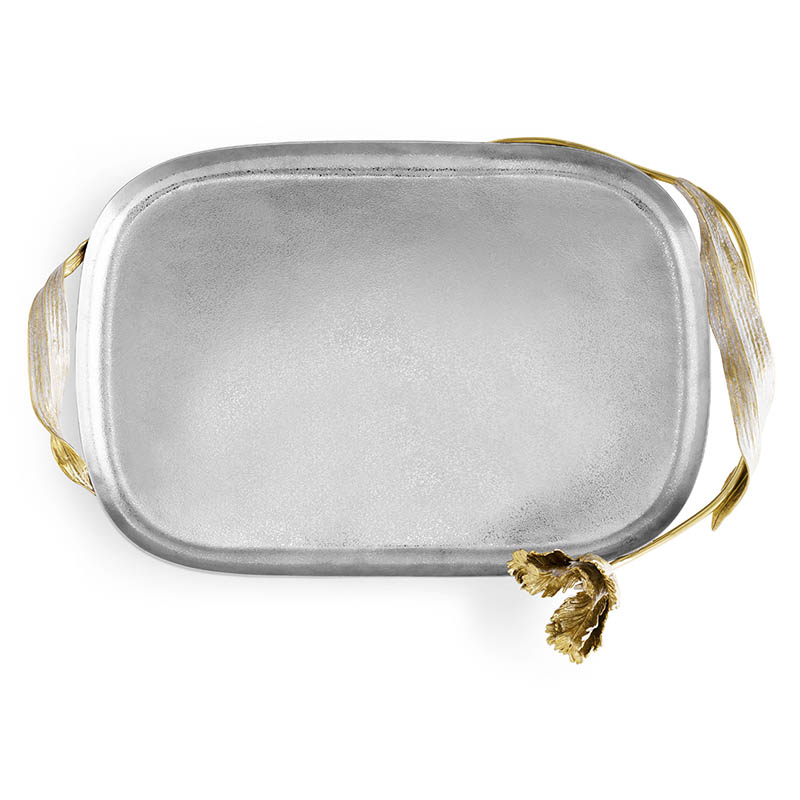 Tulip Tray, W19 x L36cm, Silver-2