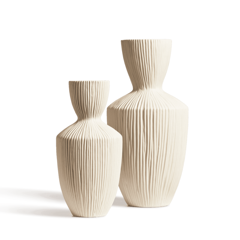 Crispa Vase, H15cm, Off White-3