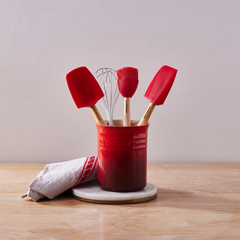 Small utensil jar, 15 x 10cm - 1.1 litre, Cerise-3