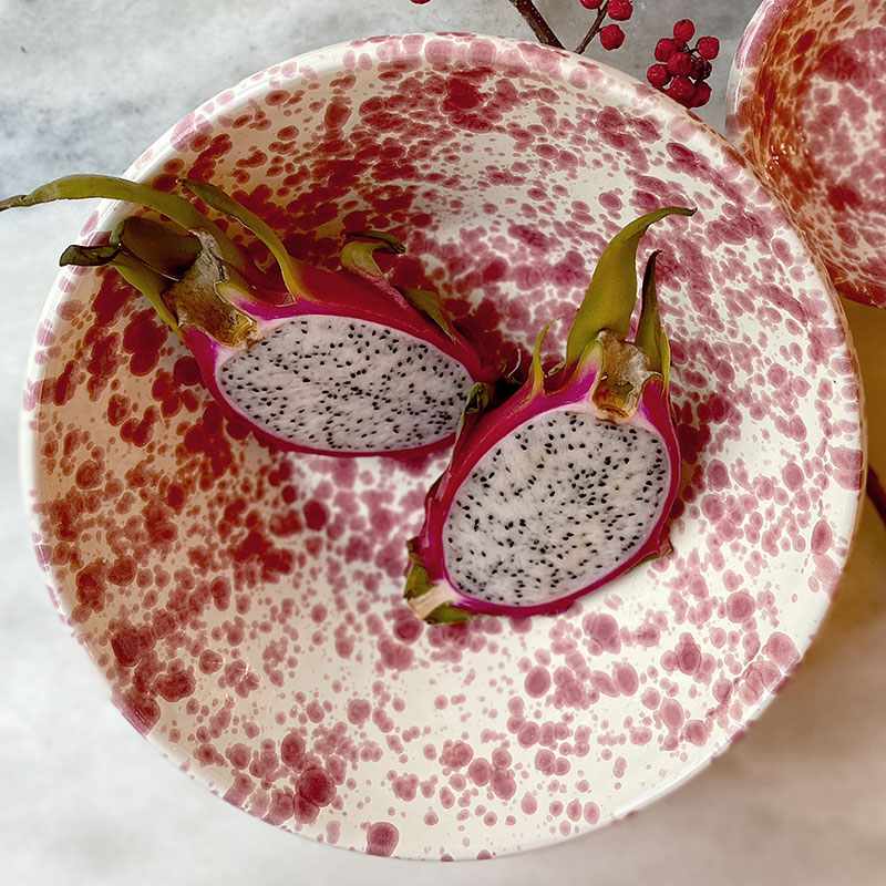 Splatter Salad Bowl, D24cm, Cranberry-1