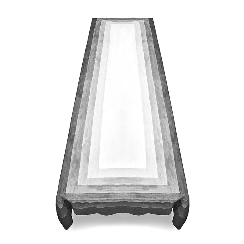 Shades of Light Tablecloth, 320cm x 165cm, Grey-1