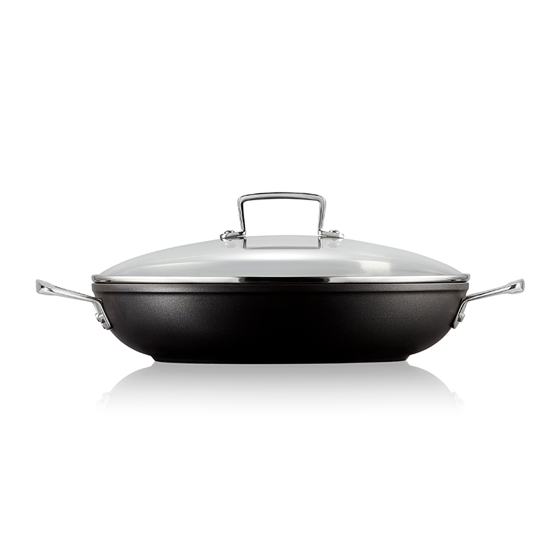 Toughened Non-Stick Shallow casserole with glass lid, 30cm - 3.5 litre-3