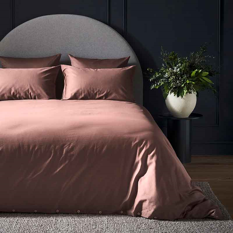 Luxe Cotton Super King Duvet Cover, Rust-0