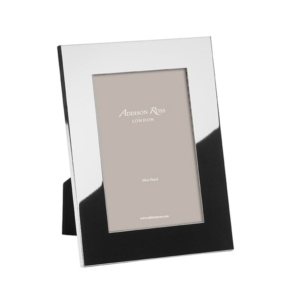 Flat Border Photograph frame, 4 x 6", Silver Plate With Velvet Back-0