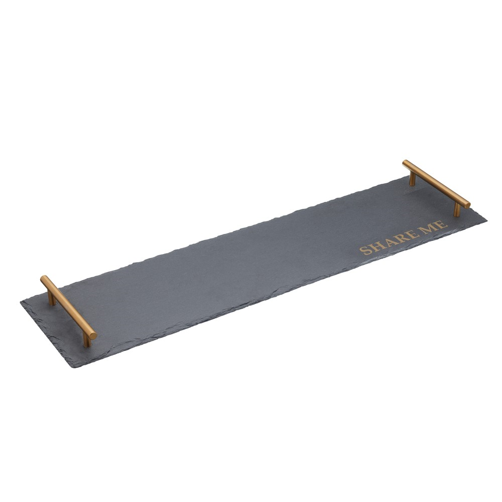 Rectangular platter, W60 x L15 x H3.5cm, Slate-0