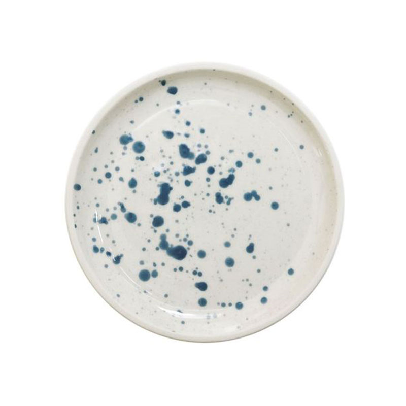 Studio Dessert Plate, D19cm, Splatter Blue-0