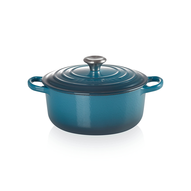 Signature Cast Iron Round casserole, Dia24cm - 4.2L, Deep Teal-3