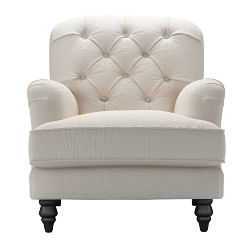 Snowdrop Button Armchair, H88 x W88 x D96cm, Taupe-0