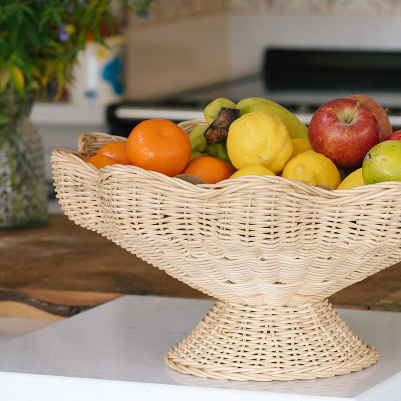 Kishni Rattan Fruit Bowl, Natural-2