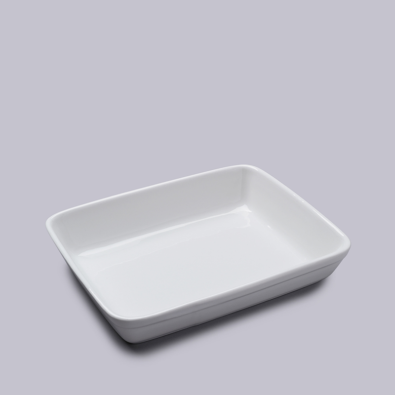 Large Lasagne Rectangular Oven Dish, White-0